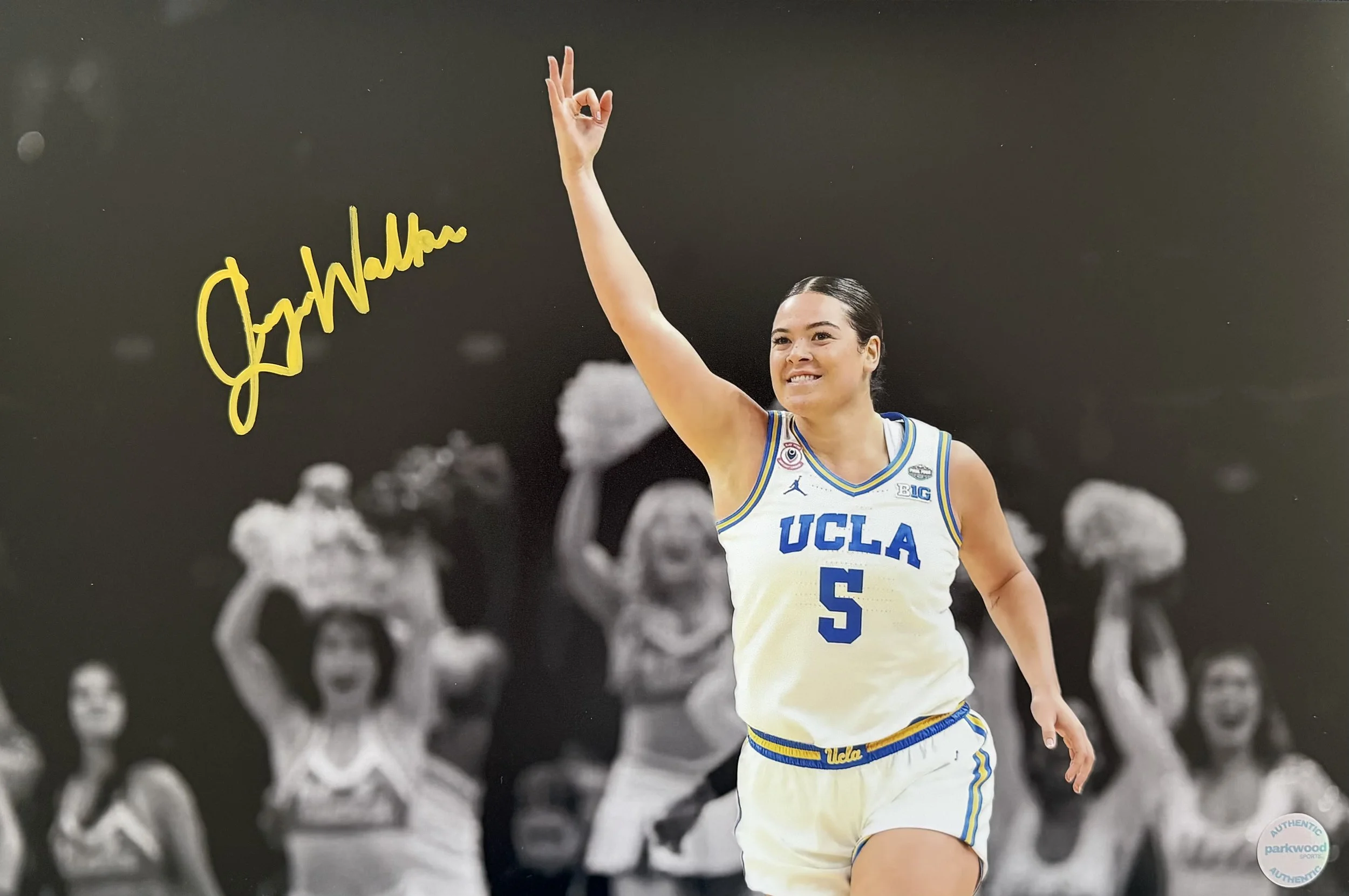 Charlisse Leger-Walker - Signed 12x18 Photo - UCLA Bruins - "Three Pointer" 1/2