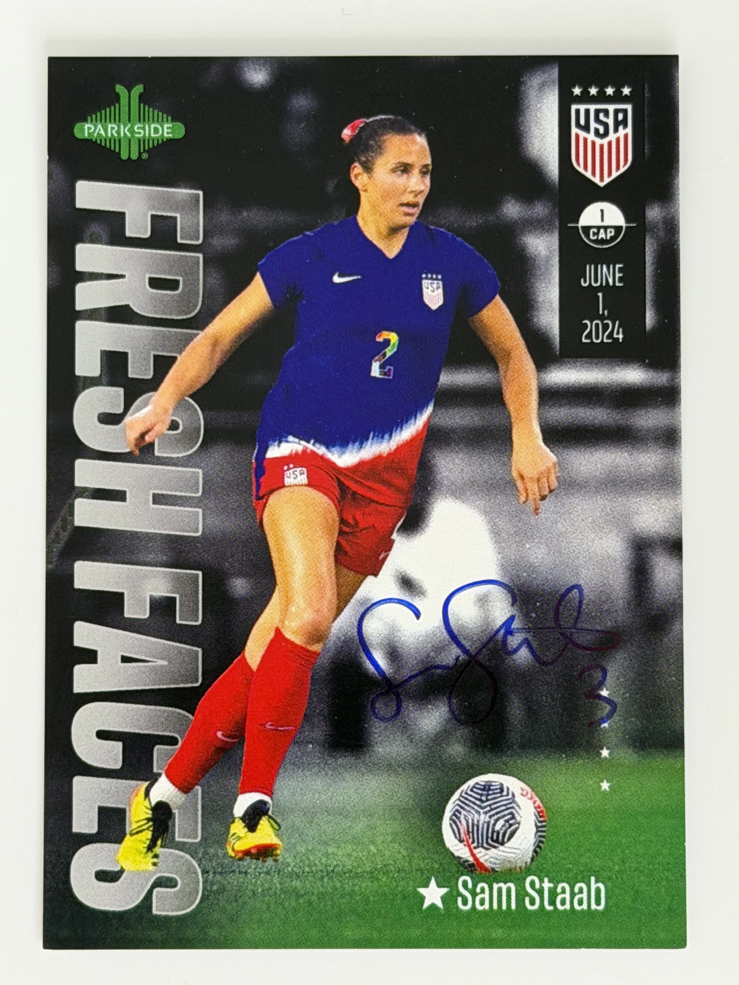 Signed 2025 Parkside Fresh Faces USWNT Sam Staab #10