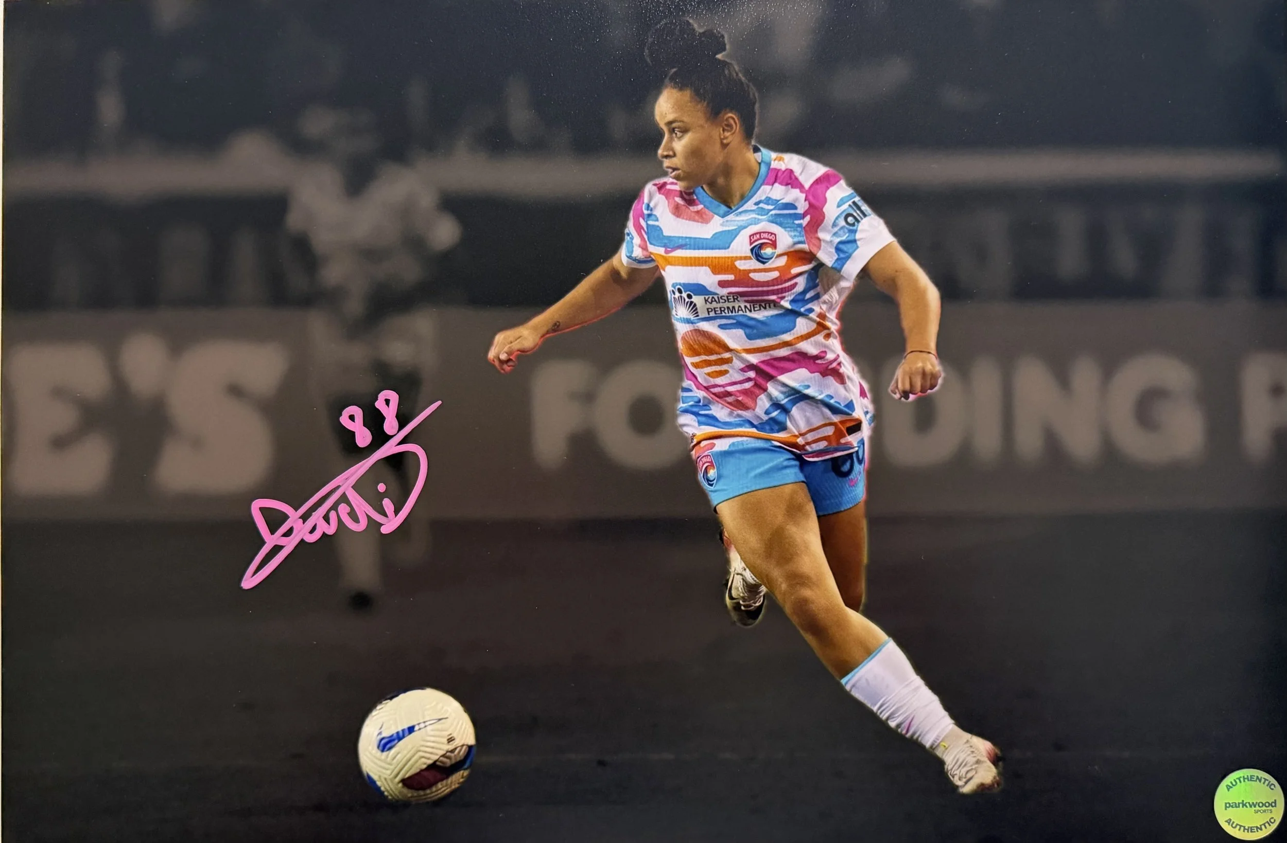 Dudinha - Signed 12x18 Photo - San Diego Wave - "Action" 2/2