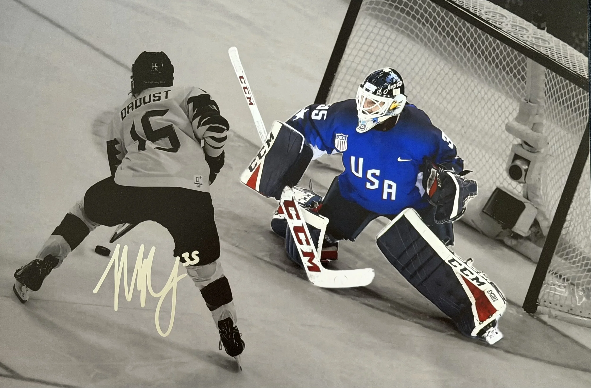 Maddie Rooney - Signed 12x18 Photo - Team USA/Olympics - "Clutch" 1/2