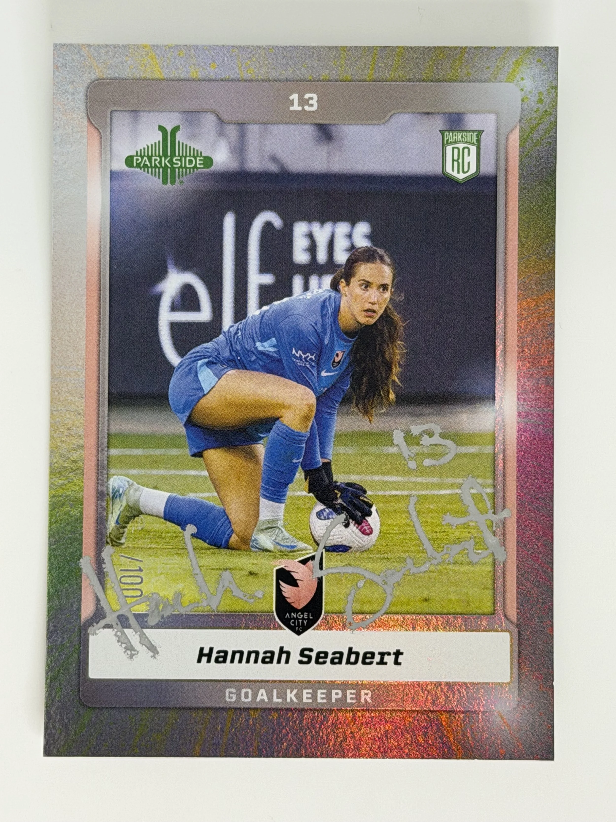Signed 2025 Parkside Hannah Seabert Rainbow #213 (RC) /100 - B