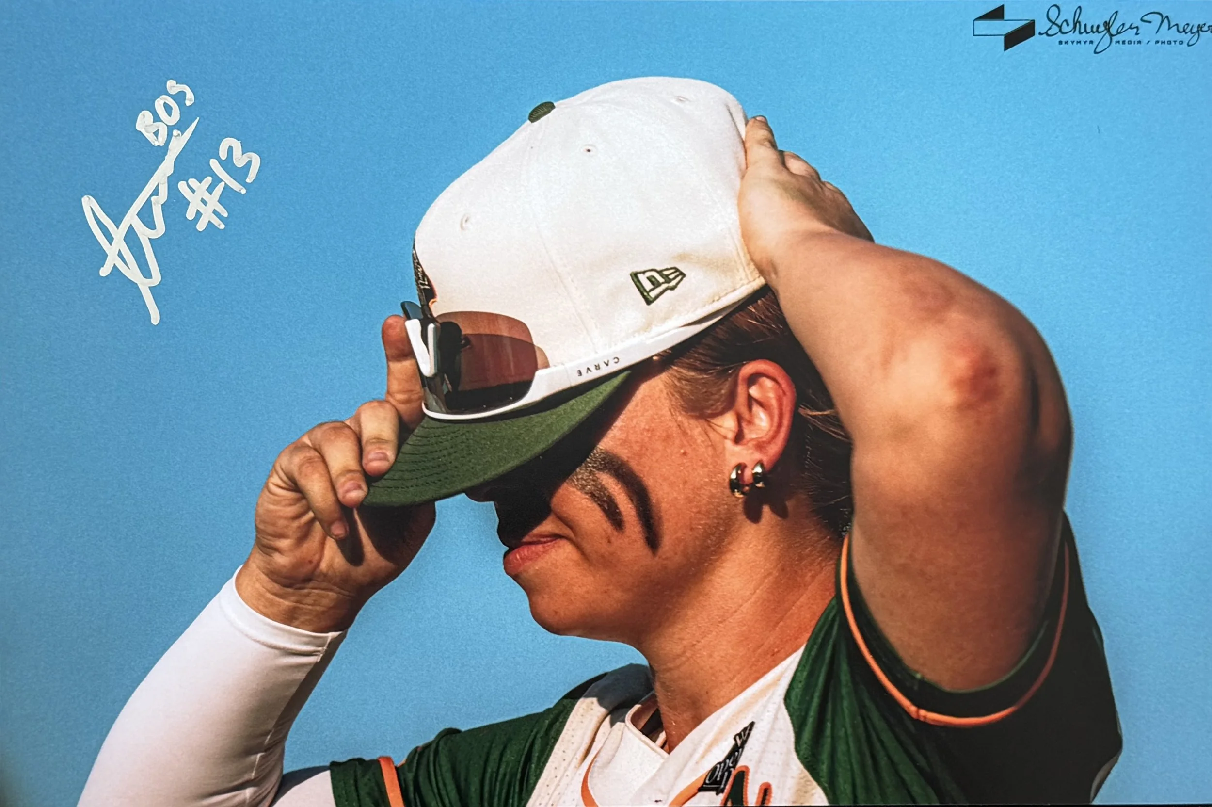 Signed 11x14 Ticara Geldenhuis Photo - Boston Hunters - "Game Time"