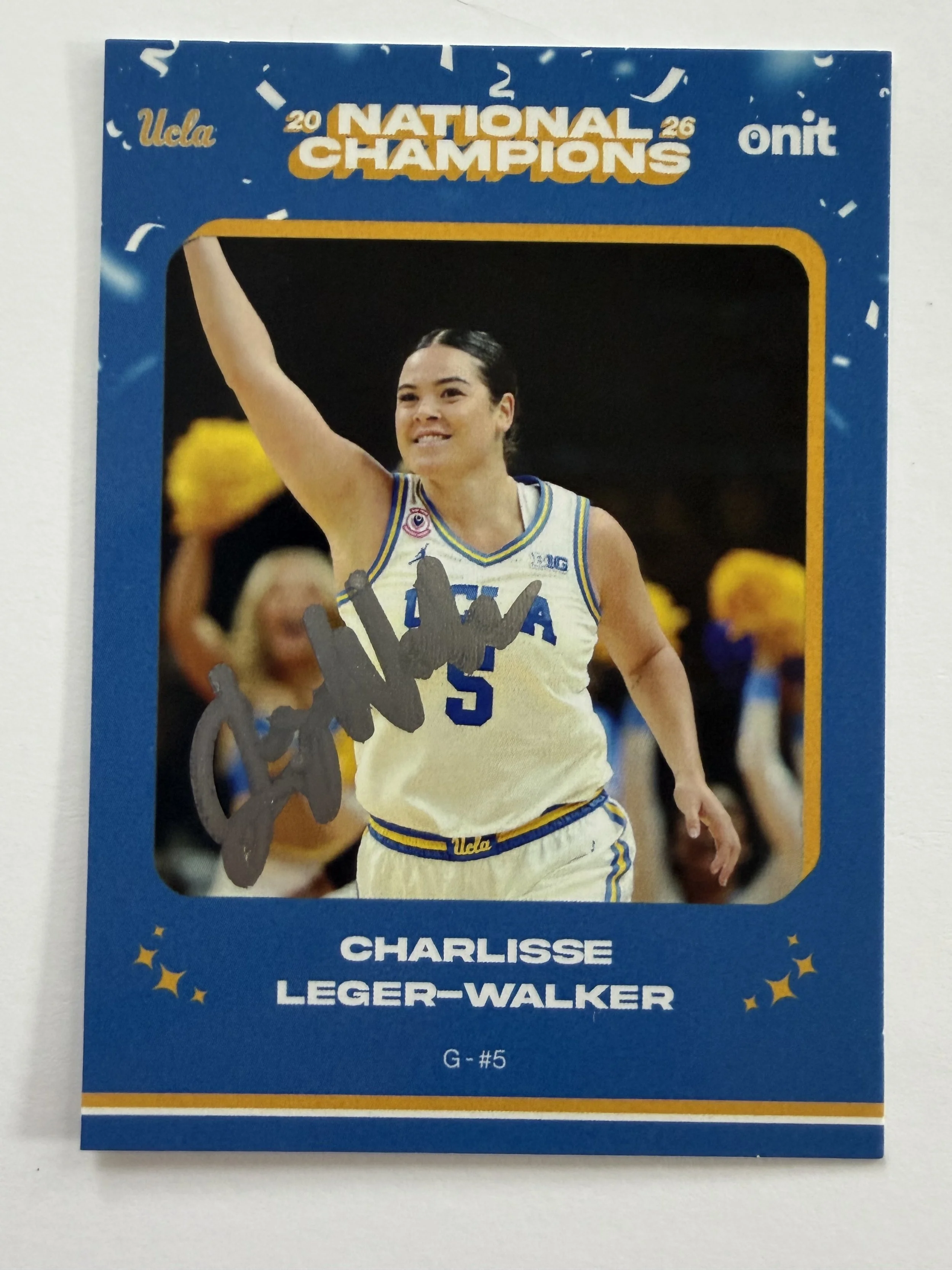 Signed 2026 ONIT Charlisse Leger-Walker National Champions Blue G-#5