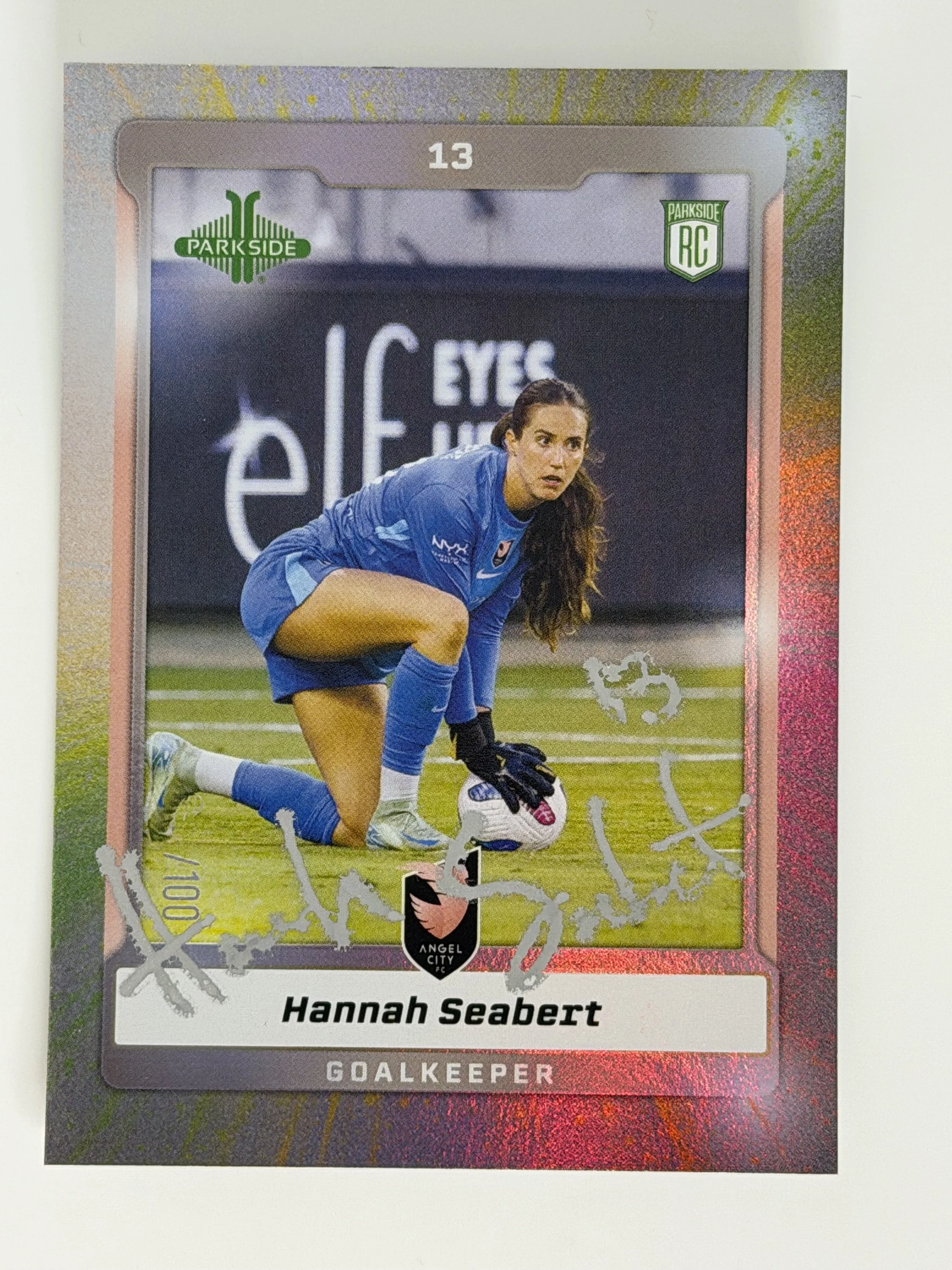 Signed 2025 Parkside Hannah Seabert Rainbow #213 (RC) /100 - A