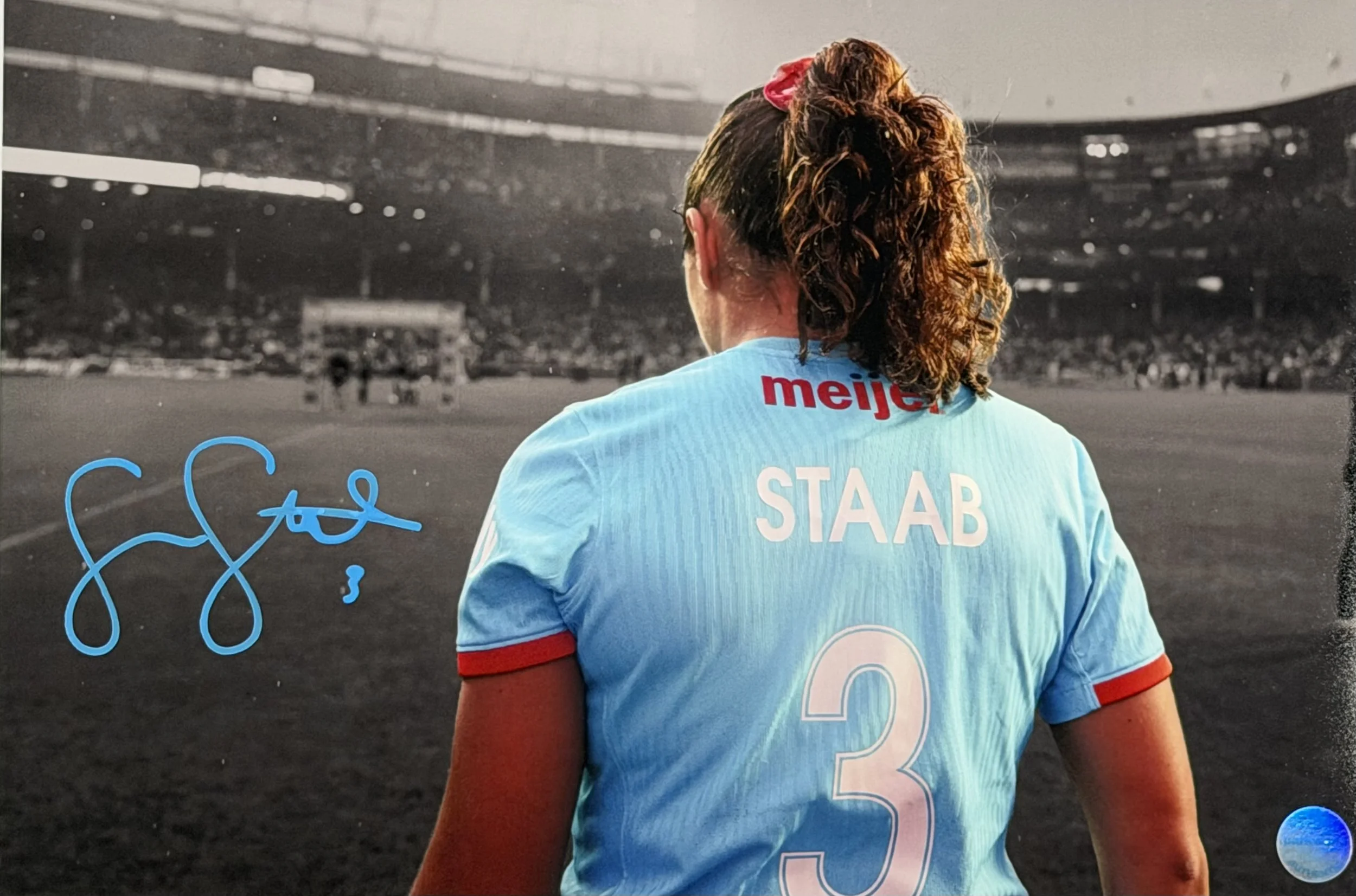 Sam Staab - Signed 12x18 Photo - Chicago Stars - "Wrigley" 1/2