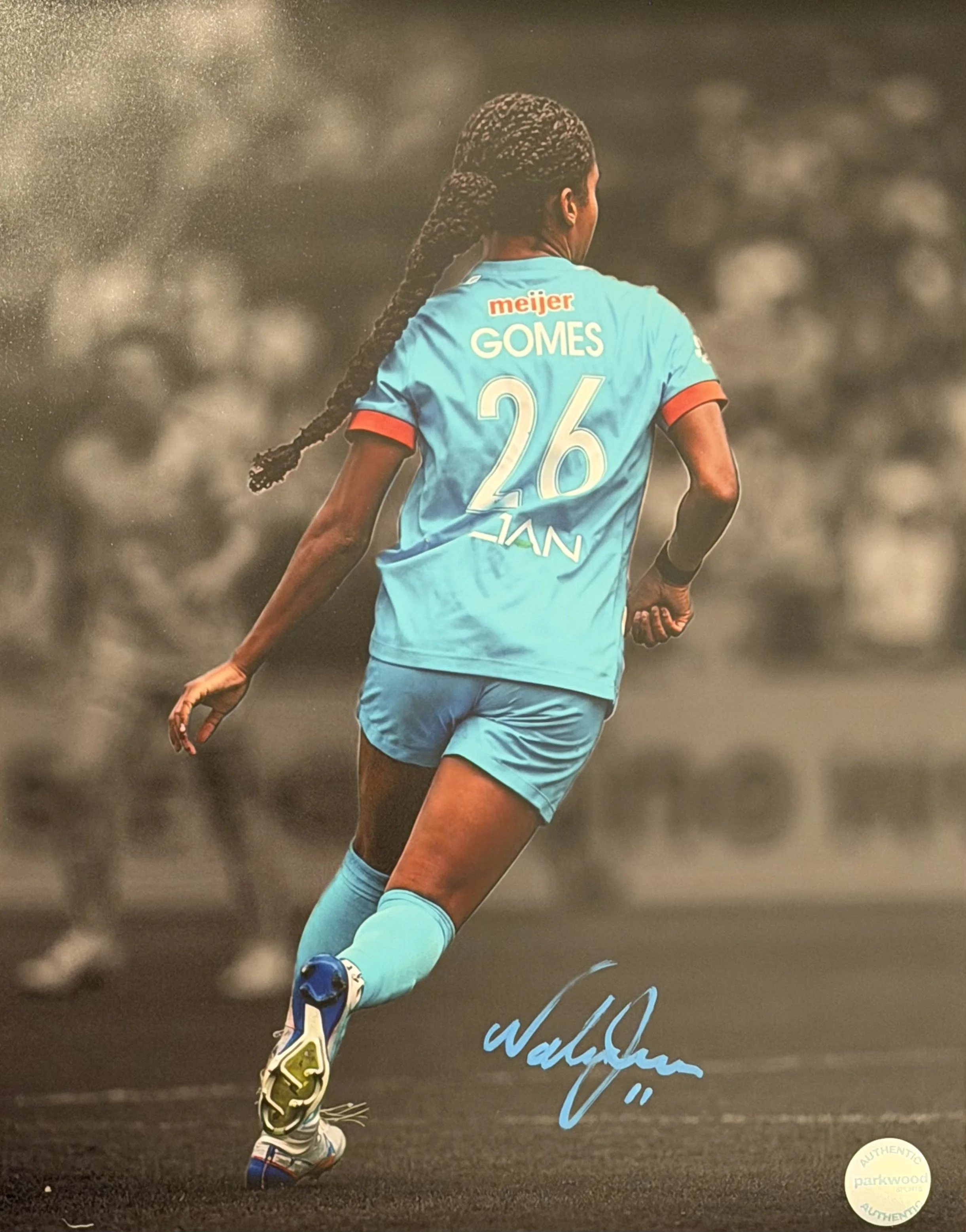 Nadia Gomes - Signed 11x14 Photo - Chicago Stars - Blue Ink