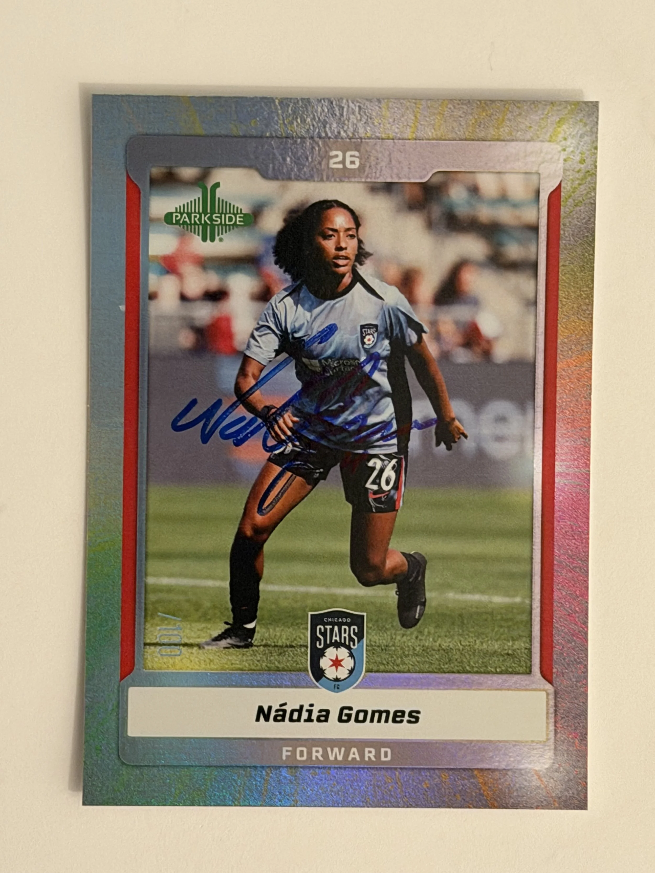Signed 2025 Parkside Nadia Gomes Vol. 2 Foil #235 /100 RC