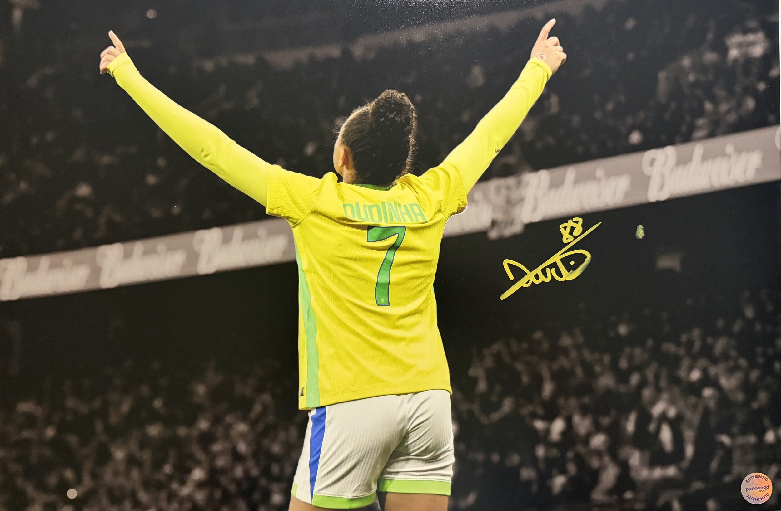 Dudinha - Signed 16x24 Photo - Brazil - "Victory"