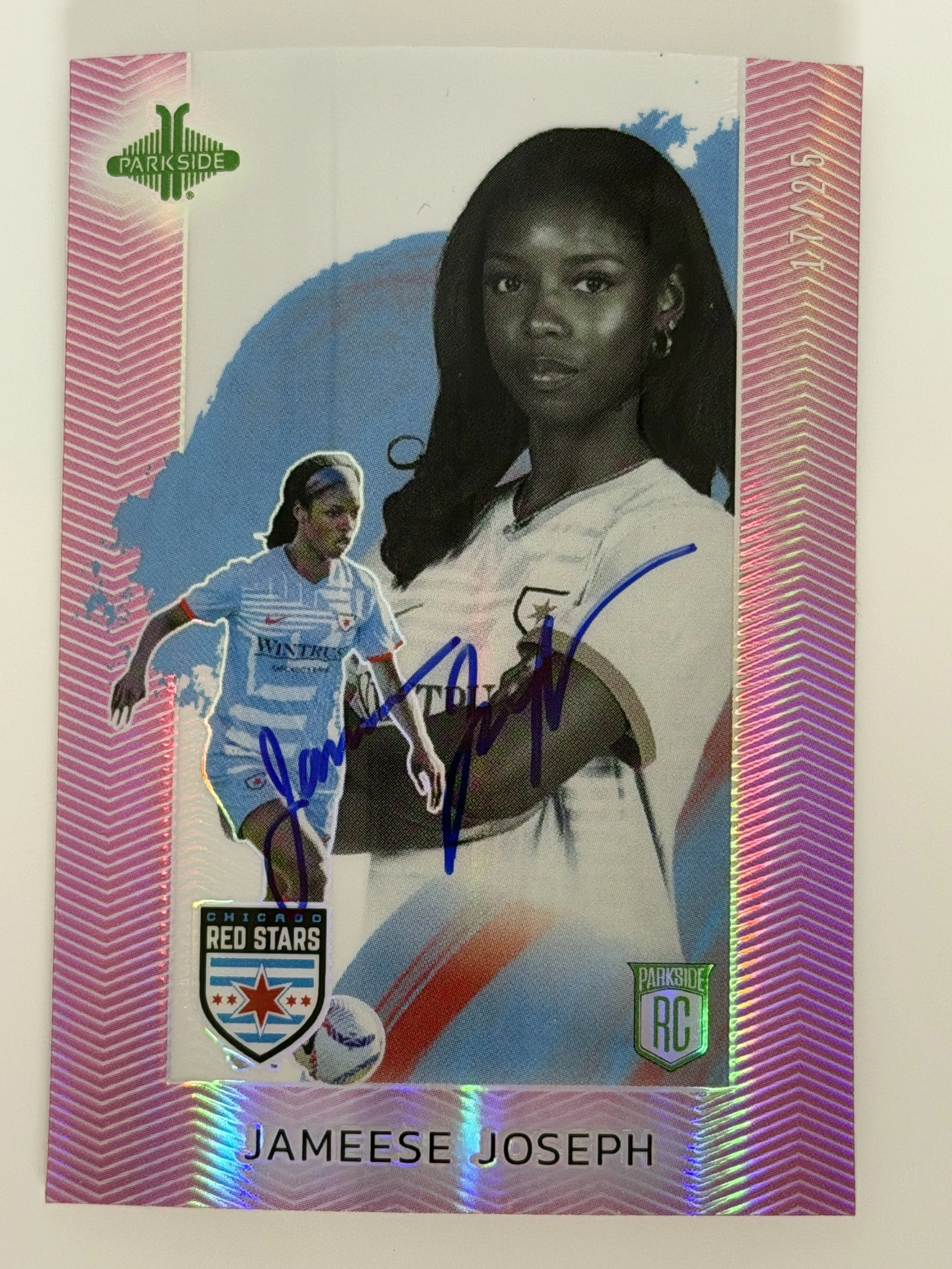 Signed 2024 Parkside Pacific Jameese Joseph Pink #138 - /25 (RC)