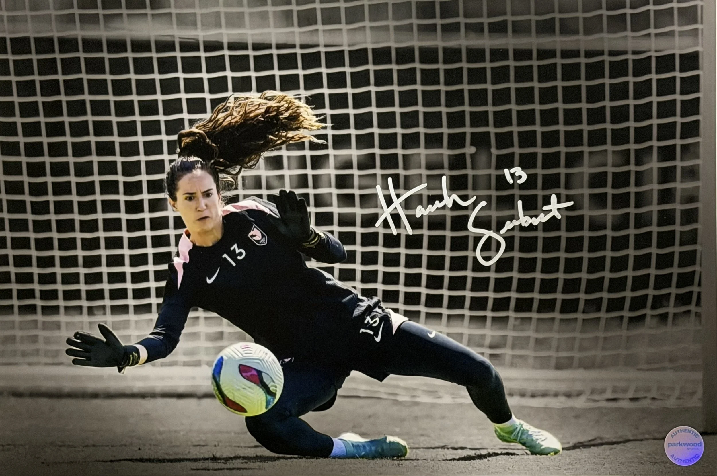 Hannah Seabert - Signed 12x18 Photo - Angel City FC - "Blocked"