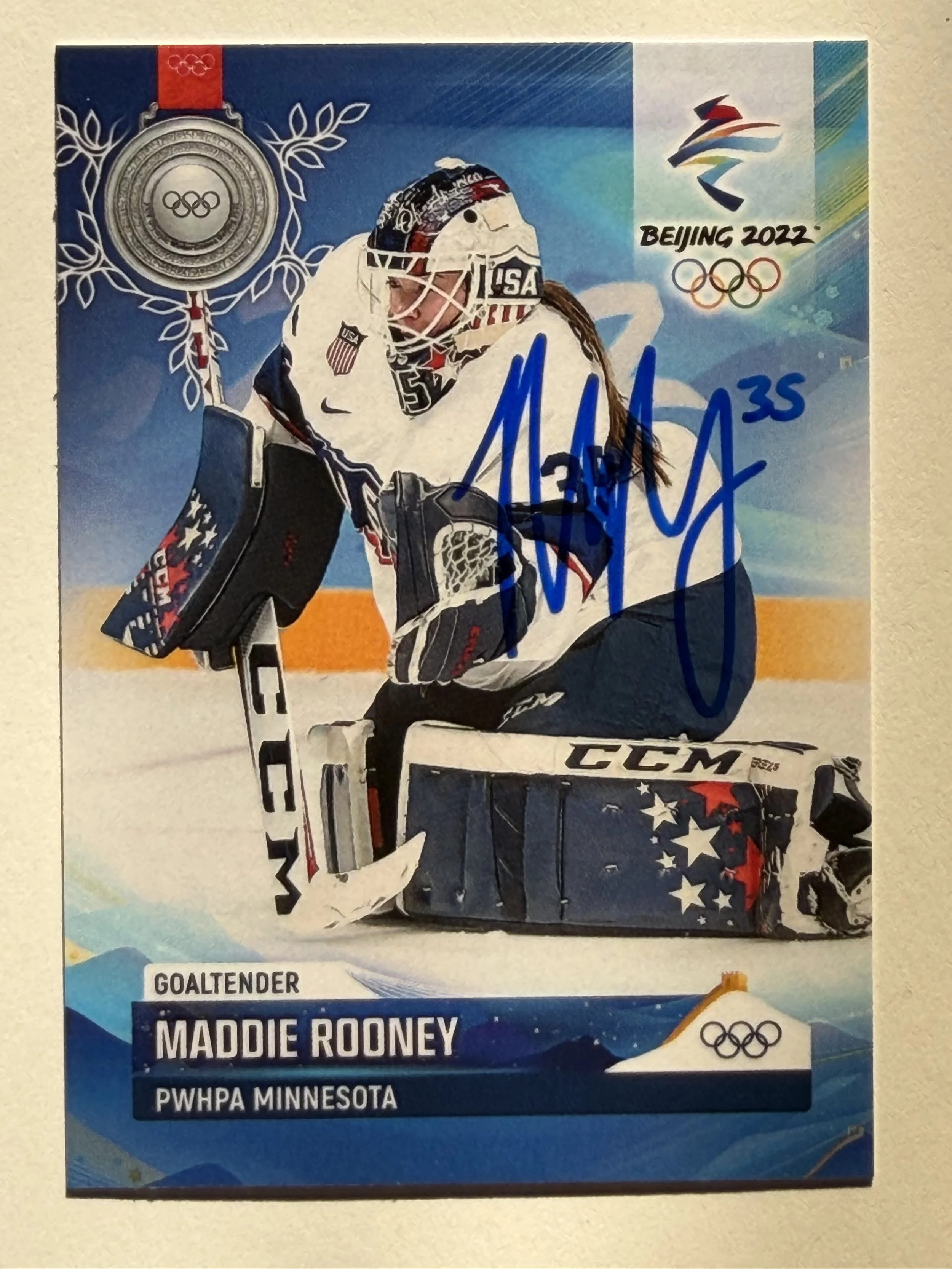 Signed 2022 BY Cards USA Hockey Maddie Rooney Beijing 2022 - 2/3