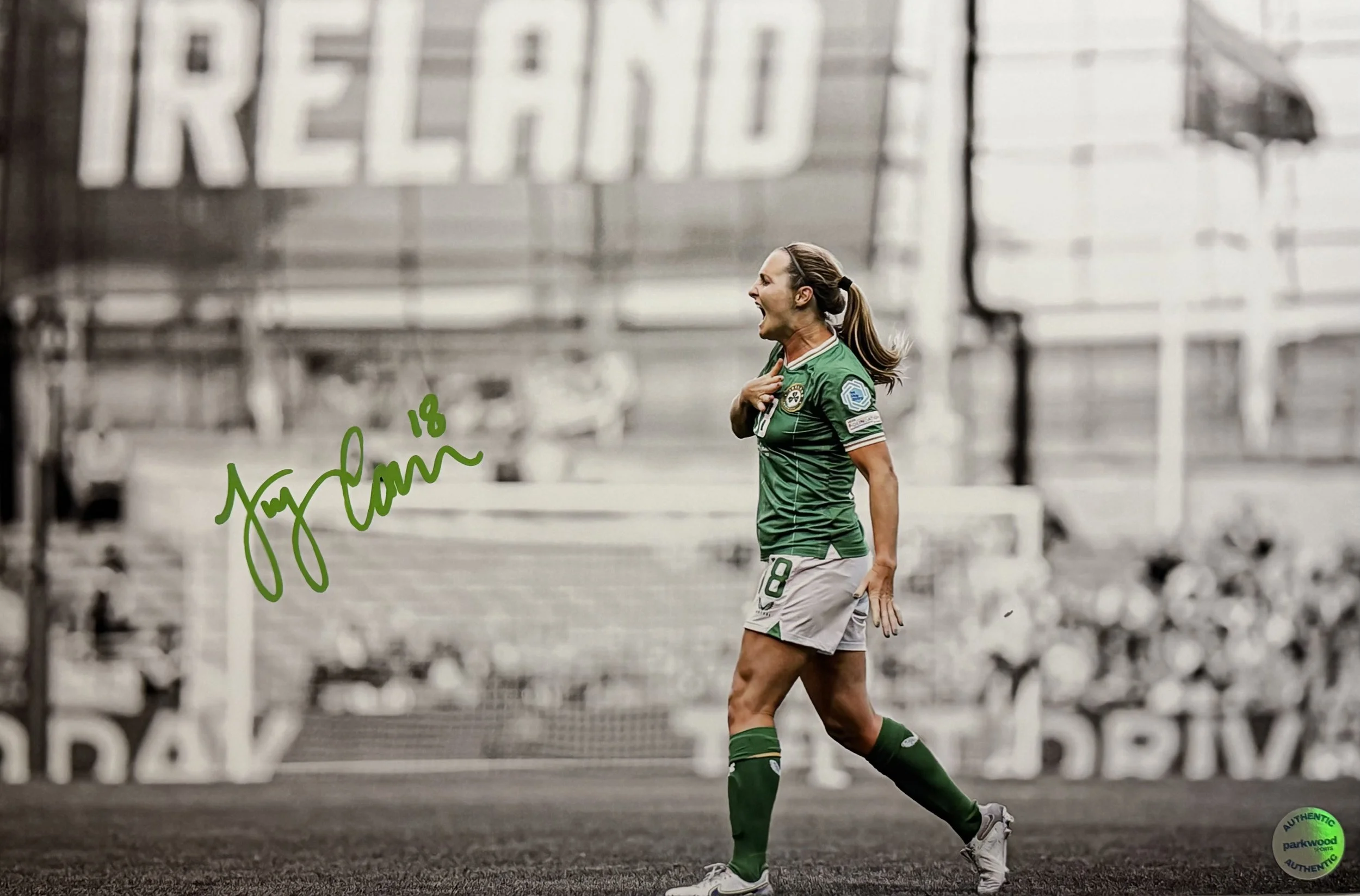 Kyra Carusa - Signed 12x18 Photo - Republic of Ireland National Team - "Pride" 4/4