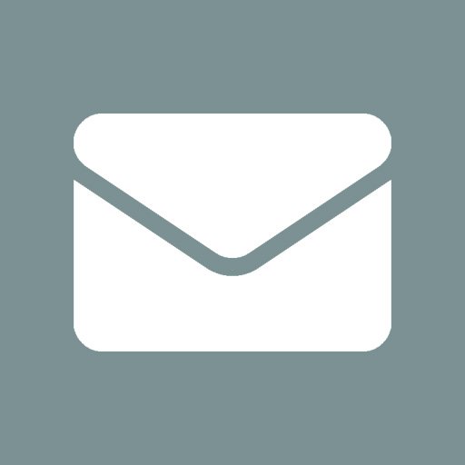 Icon of an envelope on a gray background