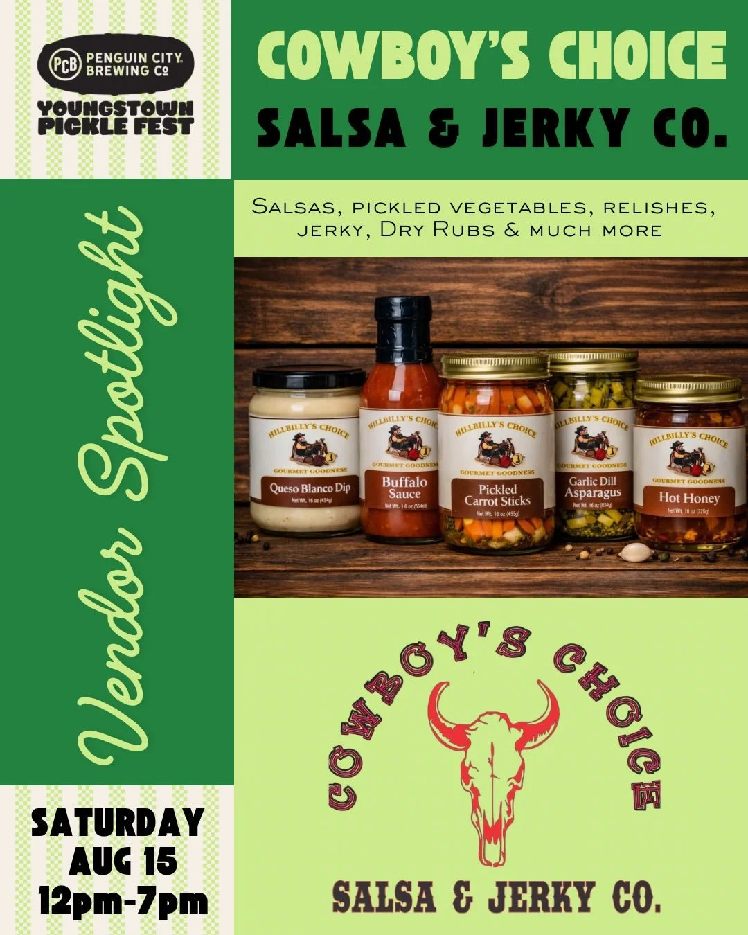 🤠 Saddle up and give a warm Youngstown welcome to Cowboy Choice Salsa &amp; Jerky Co. joining the Pickled Market!

Cowboy Choice is bringing an incredible lineup of handcrafted favorites, including:

&bull; Cowboy Candy (5 varieties)
&bull; Pickled 