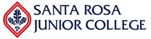 Santa Rosa Junior College logo with red and blue emblem and college name in blue text.