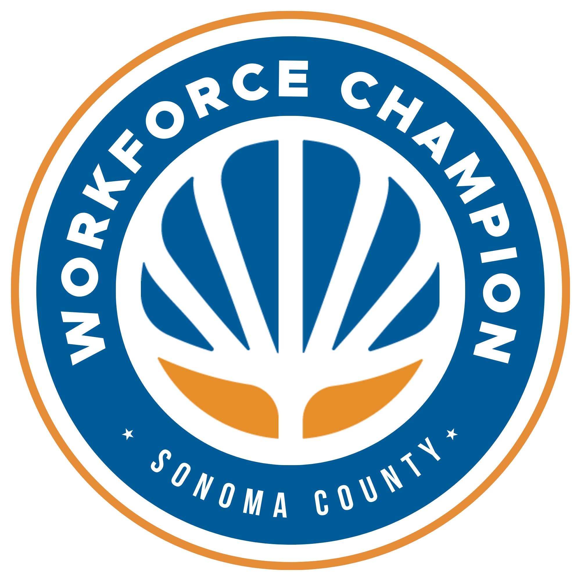 Official emblem for Workforce Champions, Sonoma County.