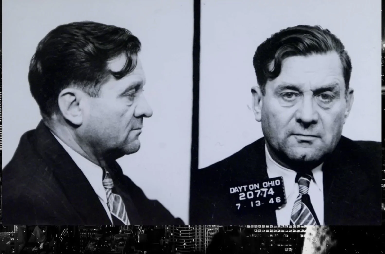 Actual mug shot of gangster George Bugs Moran after his Henderson Ky. arrest in Rob Smith's article about Henderson Ky. Little Chicago era.