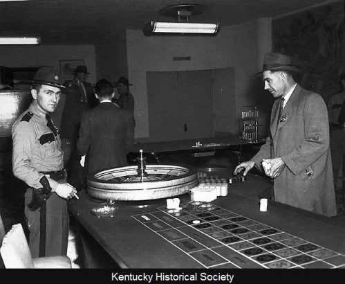 Image of a gamble raid in Henderson Kentucky in Rob Smith's article about Henderson Ky. Little Chicago era.