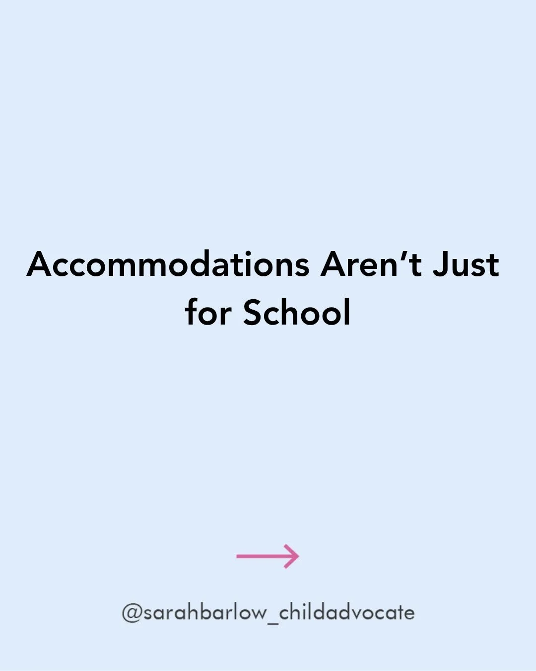 Accommodations aren&rsquo;t just for school 🏠💛 
  If a child needs support to access learning at school, they may need support to navigate everyday life at home, too.

Think: visual schedules, movement breaks, extra processing time, reduced verbal 