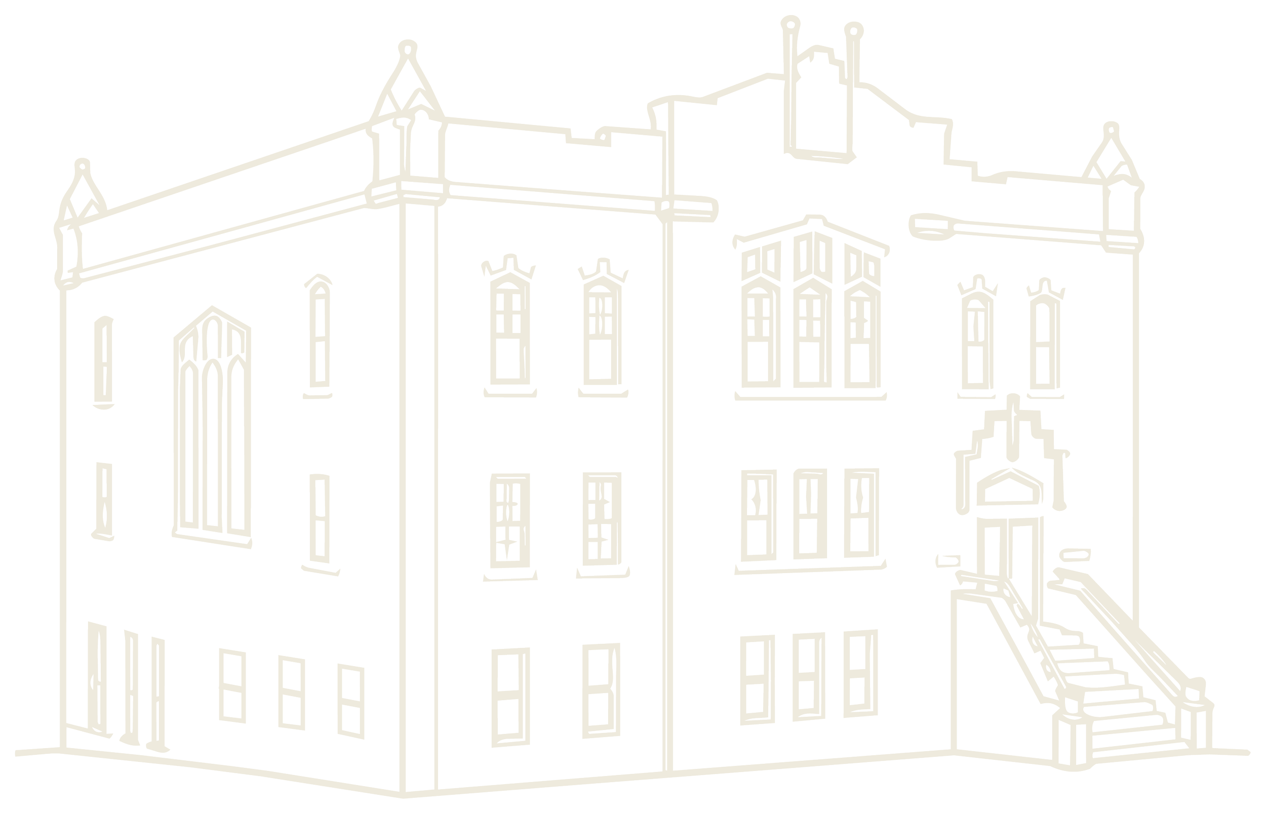 The Bradshaw branded logo illustration of historic church building.