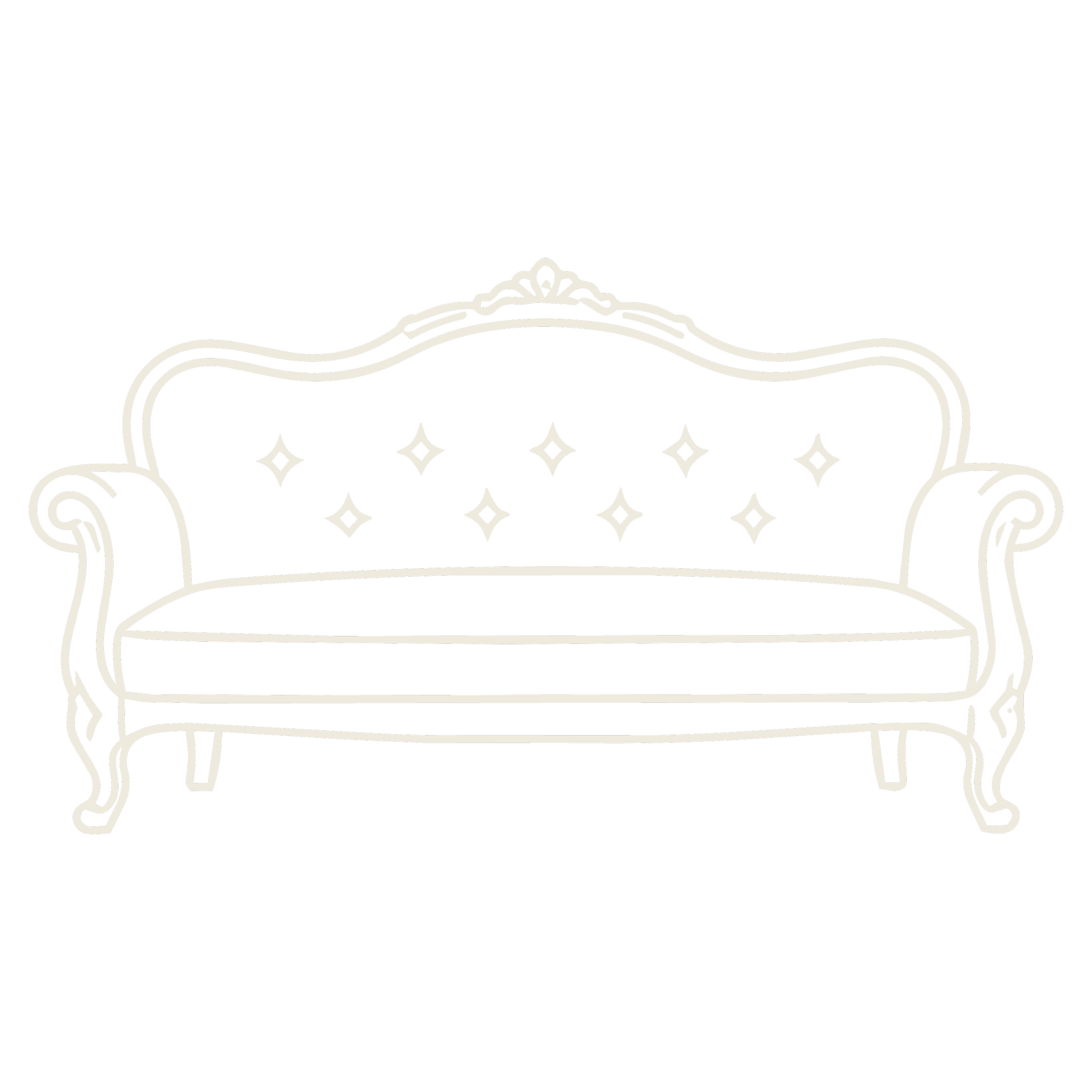 The Bradshaw brand graphic of an antique couch.