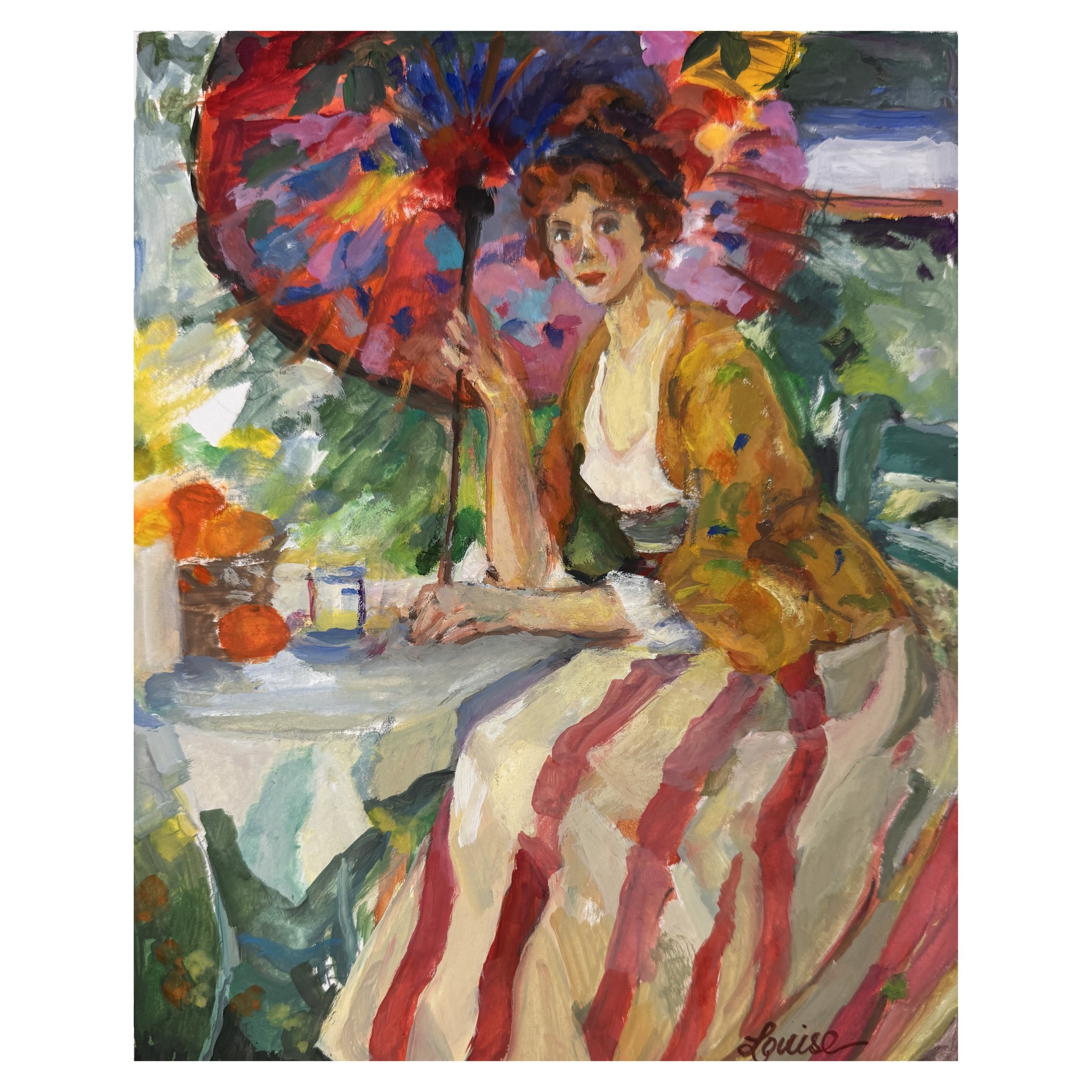 Red-Headed Girl with Parasol (After Karl Albert Buehr)