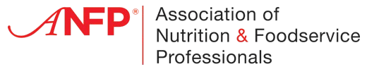 Logo of the Association of Nutrition & Foodservice Professionals (ANFP) with red and black text.
