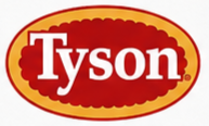 Tyson logo with red text inside an oval shape