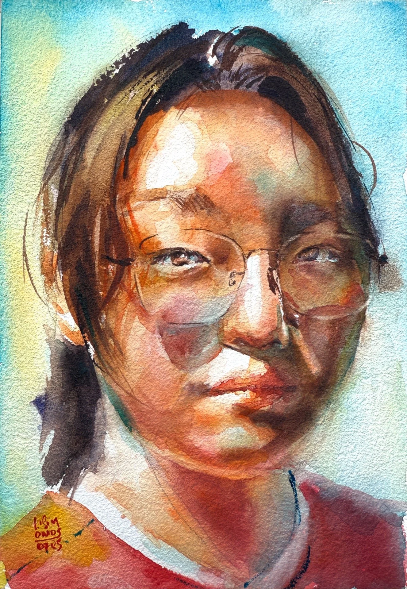   Girl at Datong  , 7x10, 2025