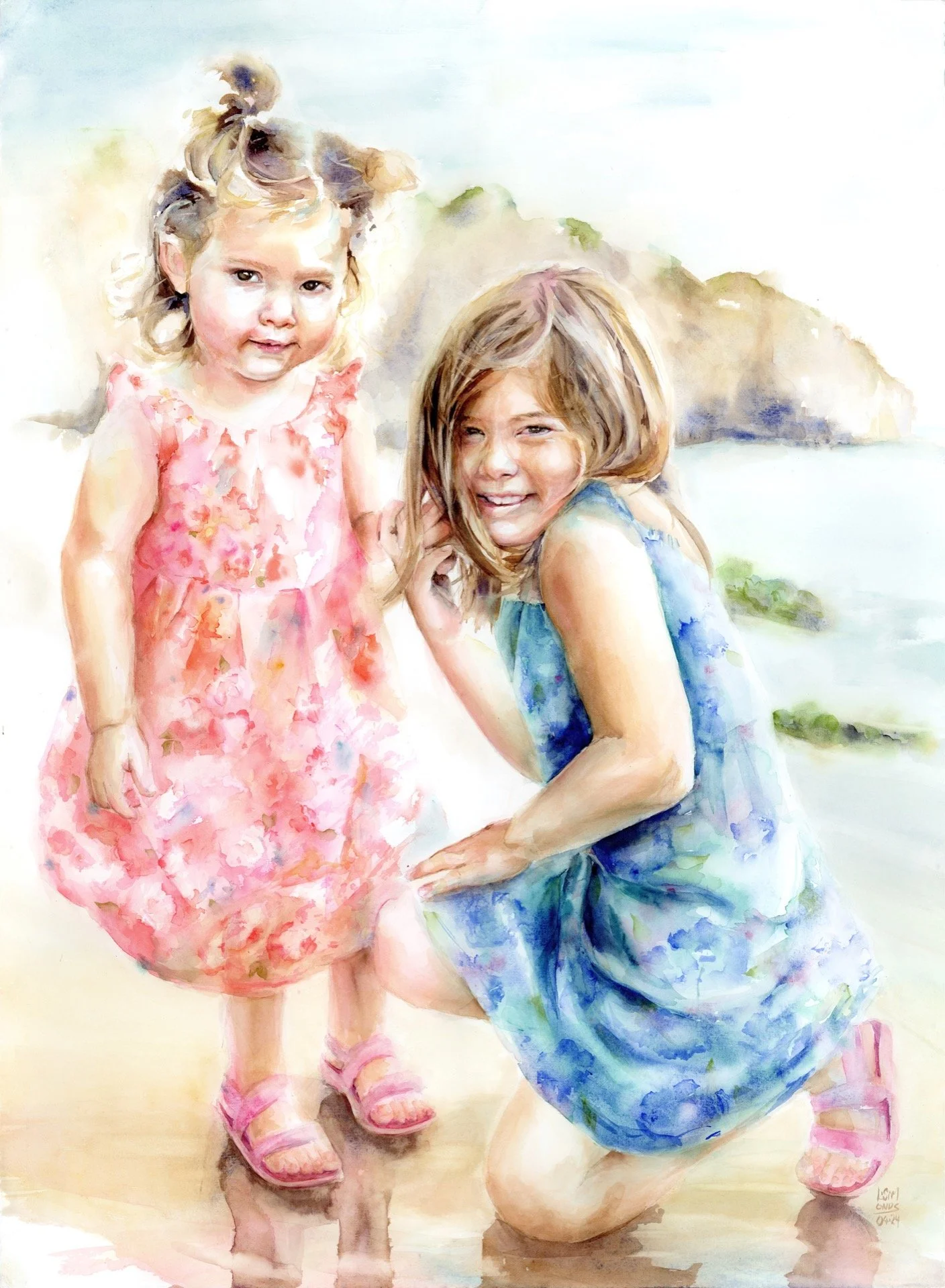   A Day at The Beach  , 22x30, 2023