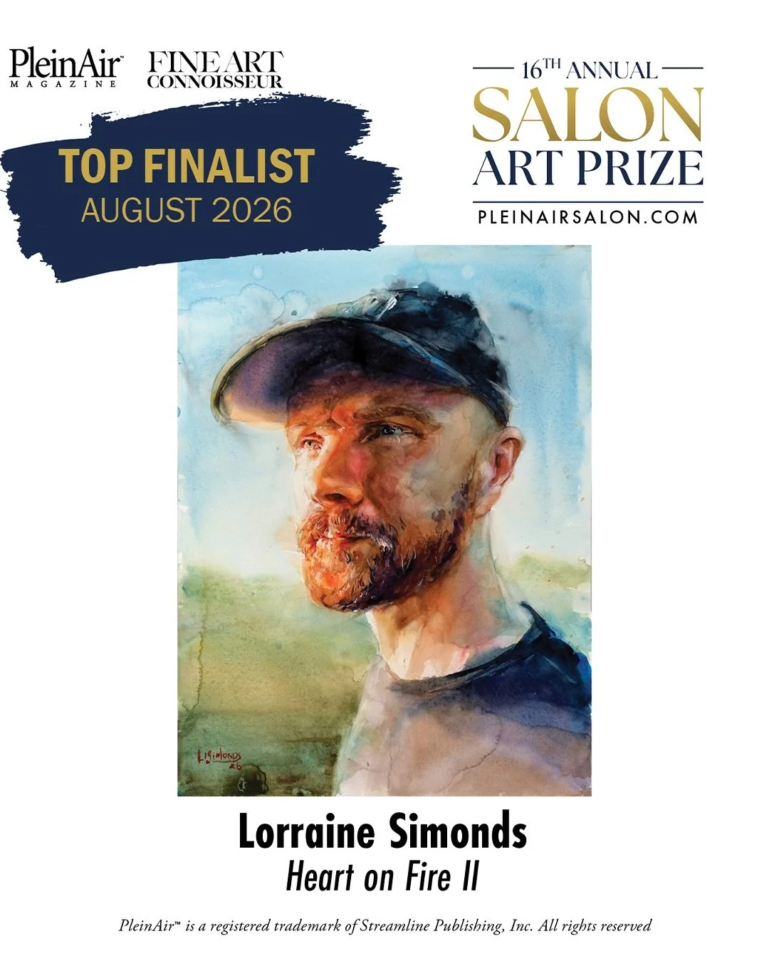 Honored that this work, &ldquo;Heart on Fire II&rdquo; has been selected as a Top Finalist of the August 2026 16th Annual Salon Art Prize. Thank you so much to @lance_rehs for jurying the competition and awarding this piece. 

For those who don&rsquo
