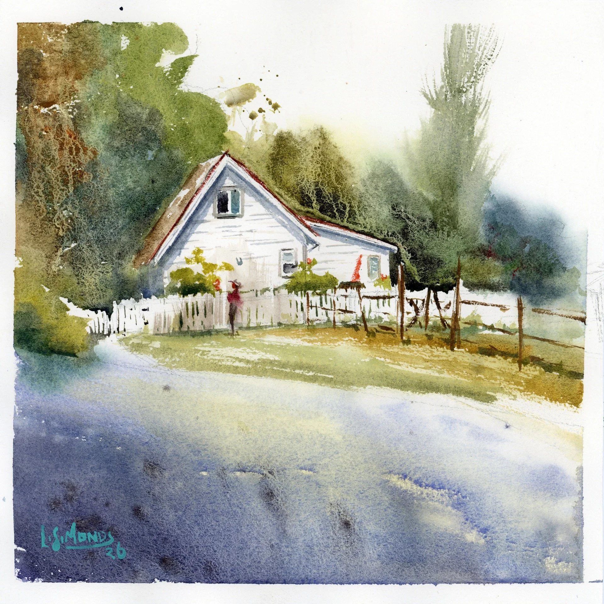 London Farm House, Steveston, Plein Air (11x11)