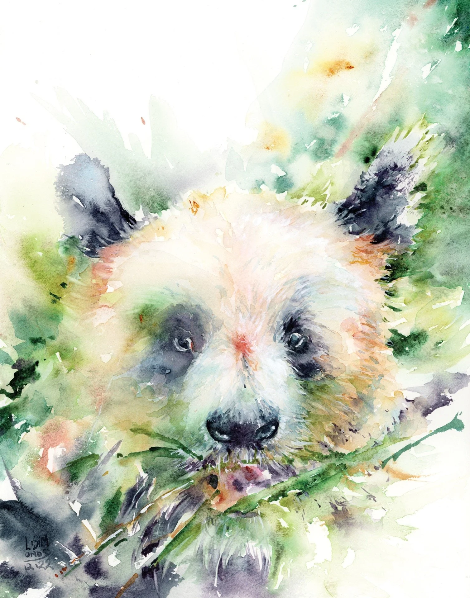   Giving Panda  , 10x14, 2022  SOLD  🔴