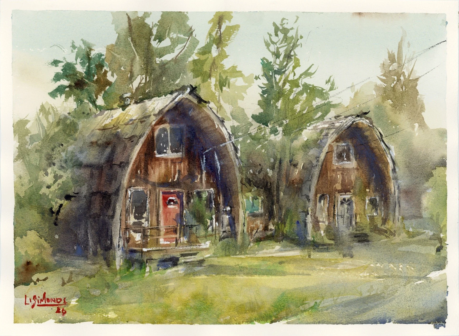 Conjoined on Sixth; Plein Air (15x11)