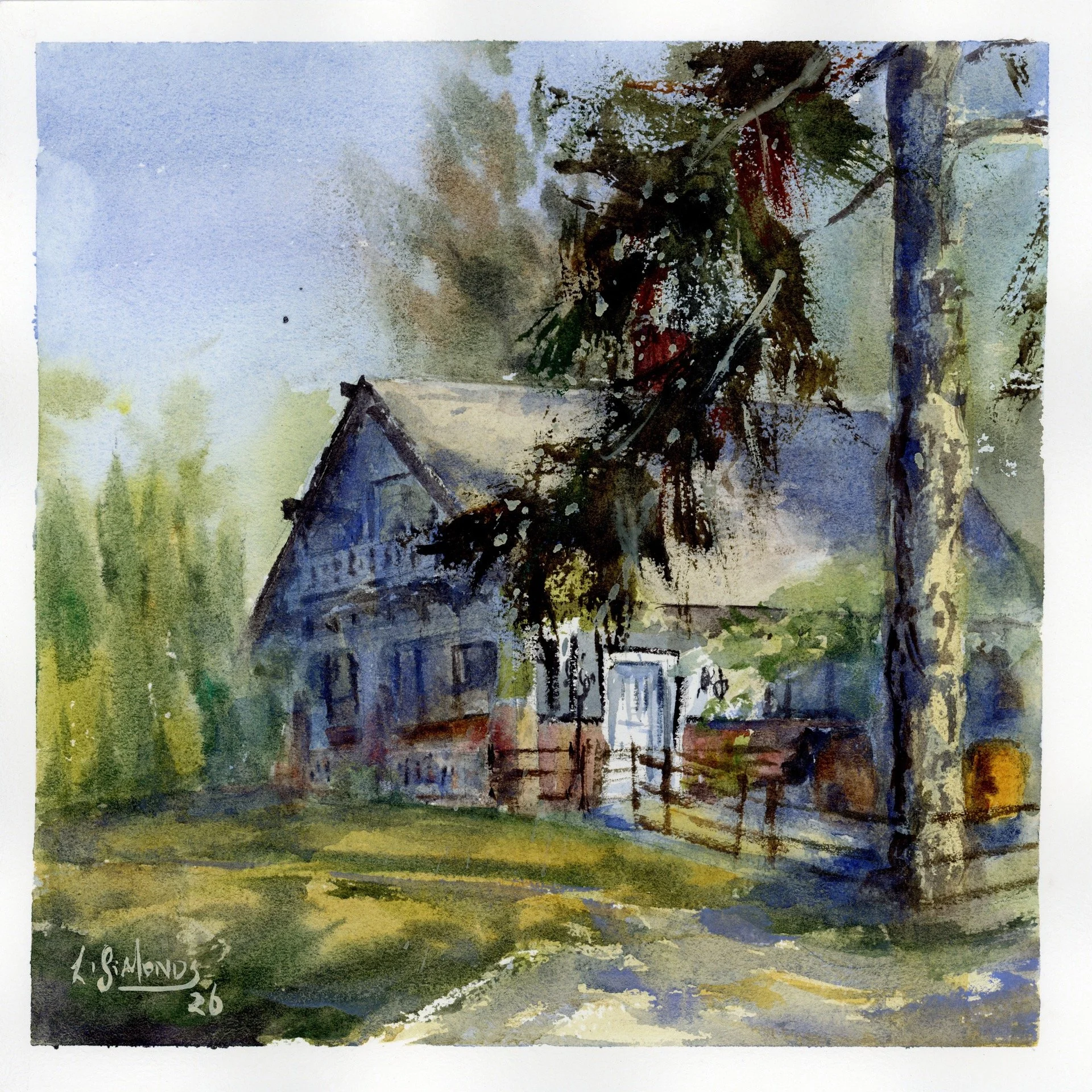 Country Wines Vinery, Richmond, Plein Air (11x11)