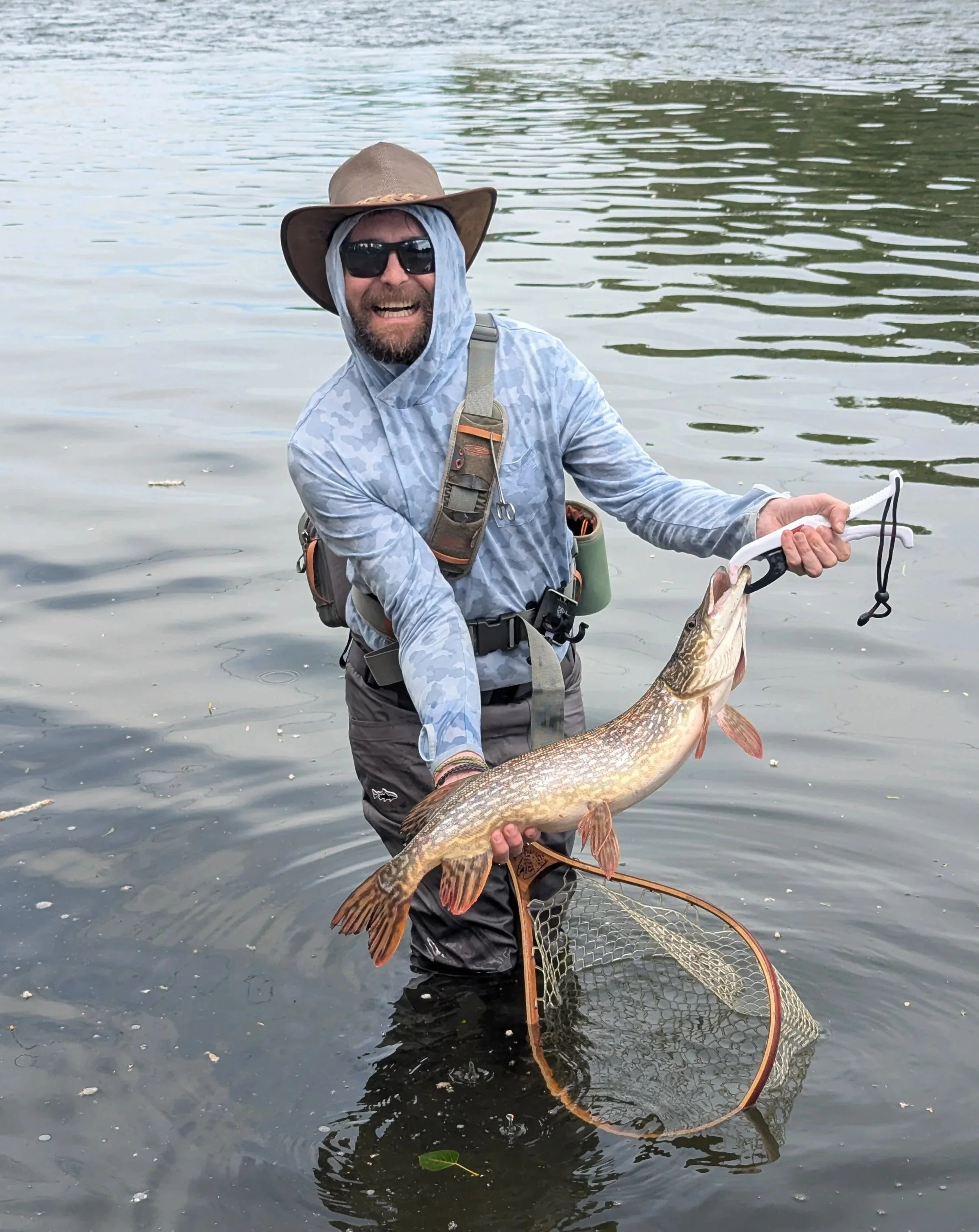Northern pike caught using BFS bait finesse system