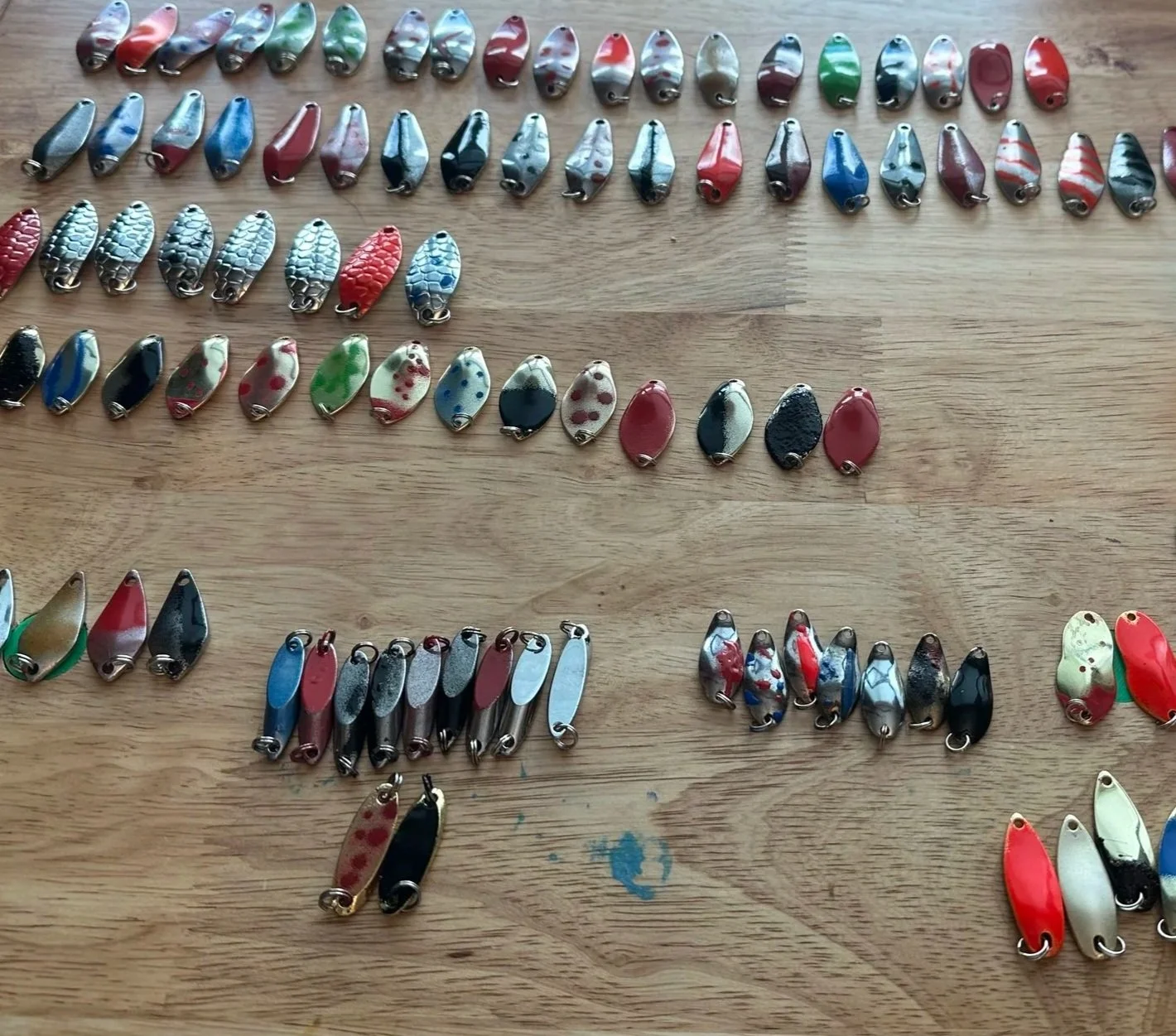 custom hand painted fishing spoon lures