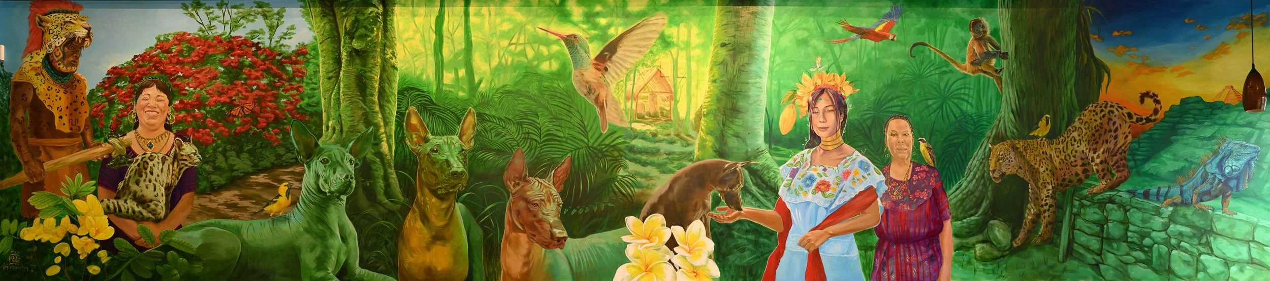 "Window into the Past"
acrylic on stucco
7' x 30'
2025