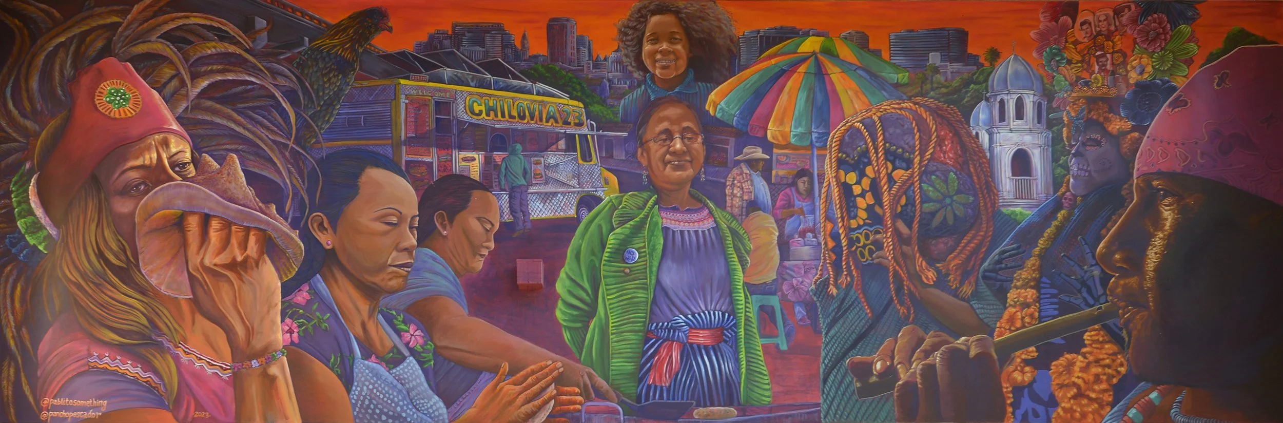"Fruitvale With Love"
10'x30'
Acrylic on Concrete - 2024