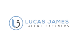 Lucas James Talent & Fitness logo with a stylized person and text
