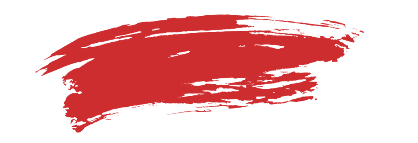 Red brushstroke on black background.