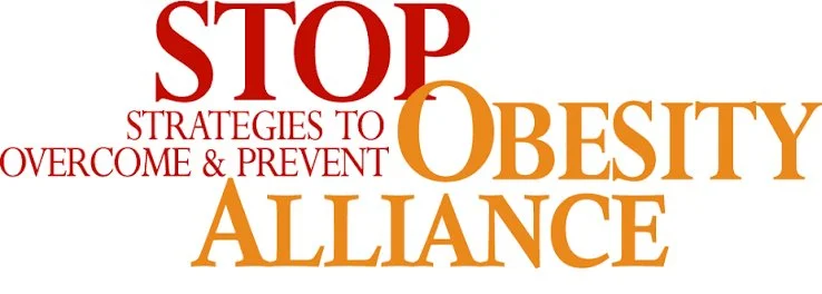  Logo of the Stop Obesity Alliance featuring a stylized figure and text promoting obesity awareness and prevention.
