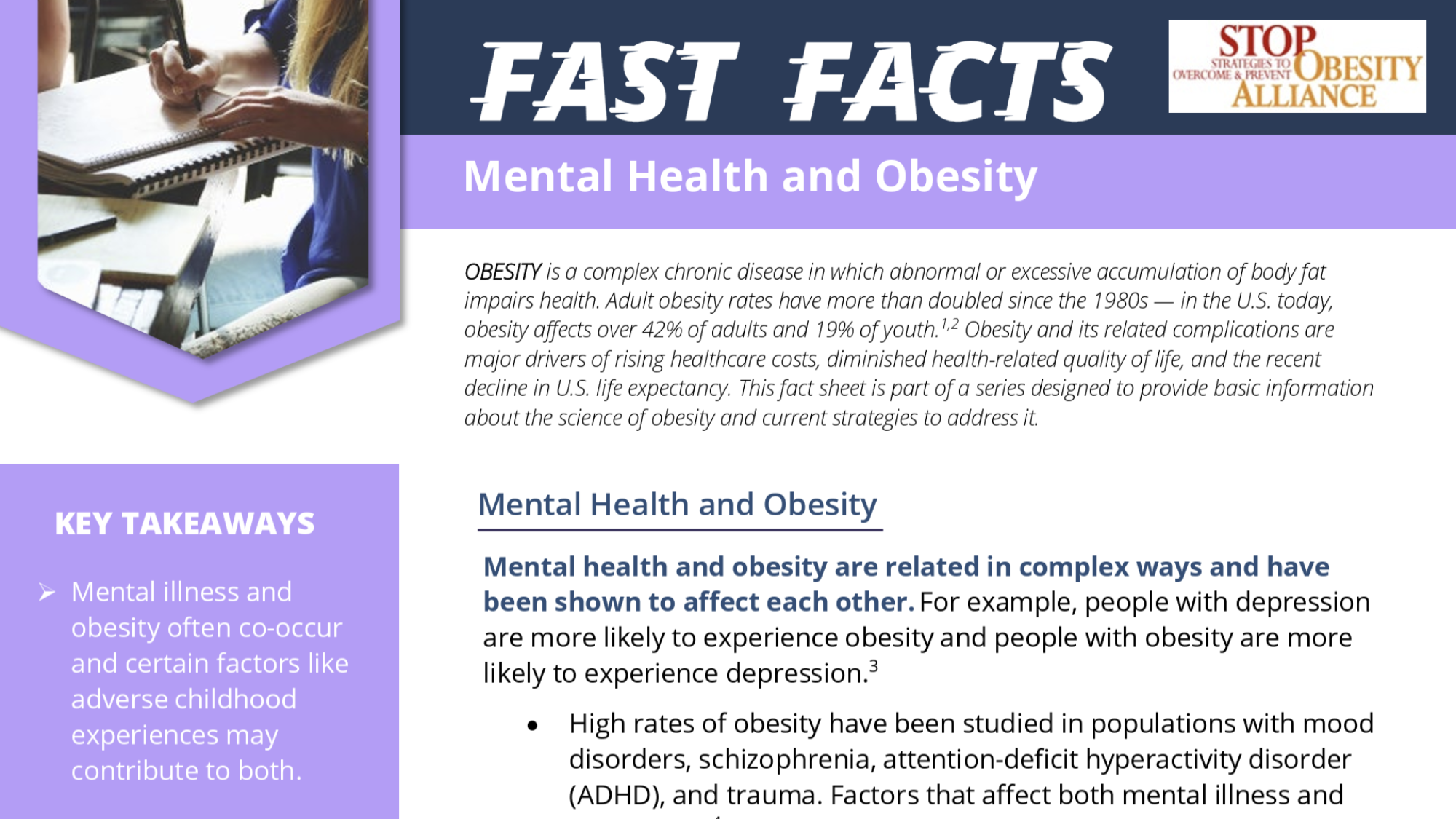 Fast Facts: Mental Health and Obesity