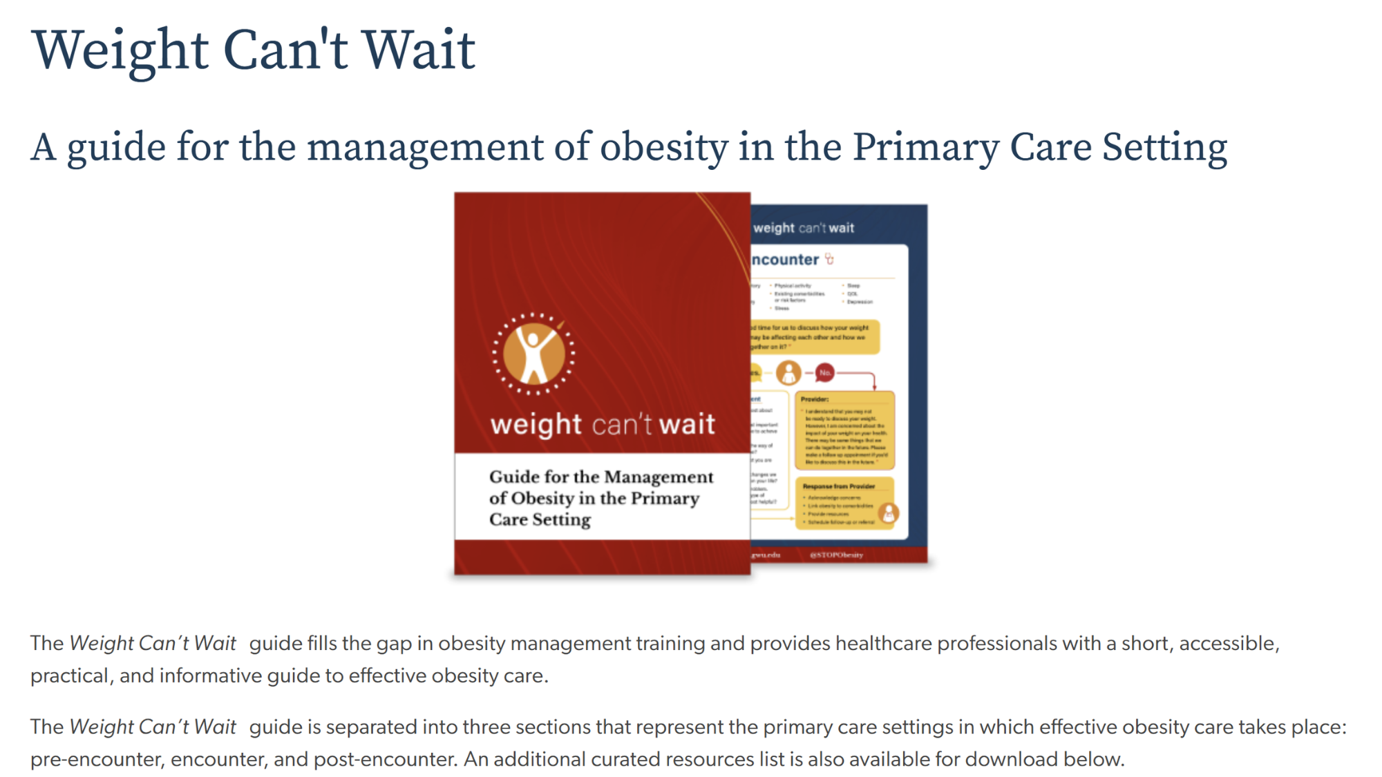 “Weight Can’t Wait” Guide