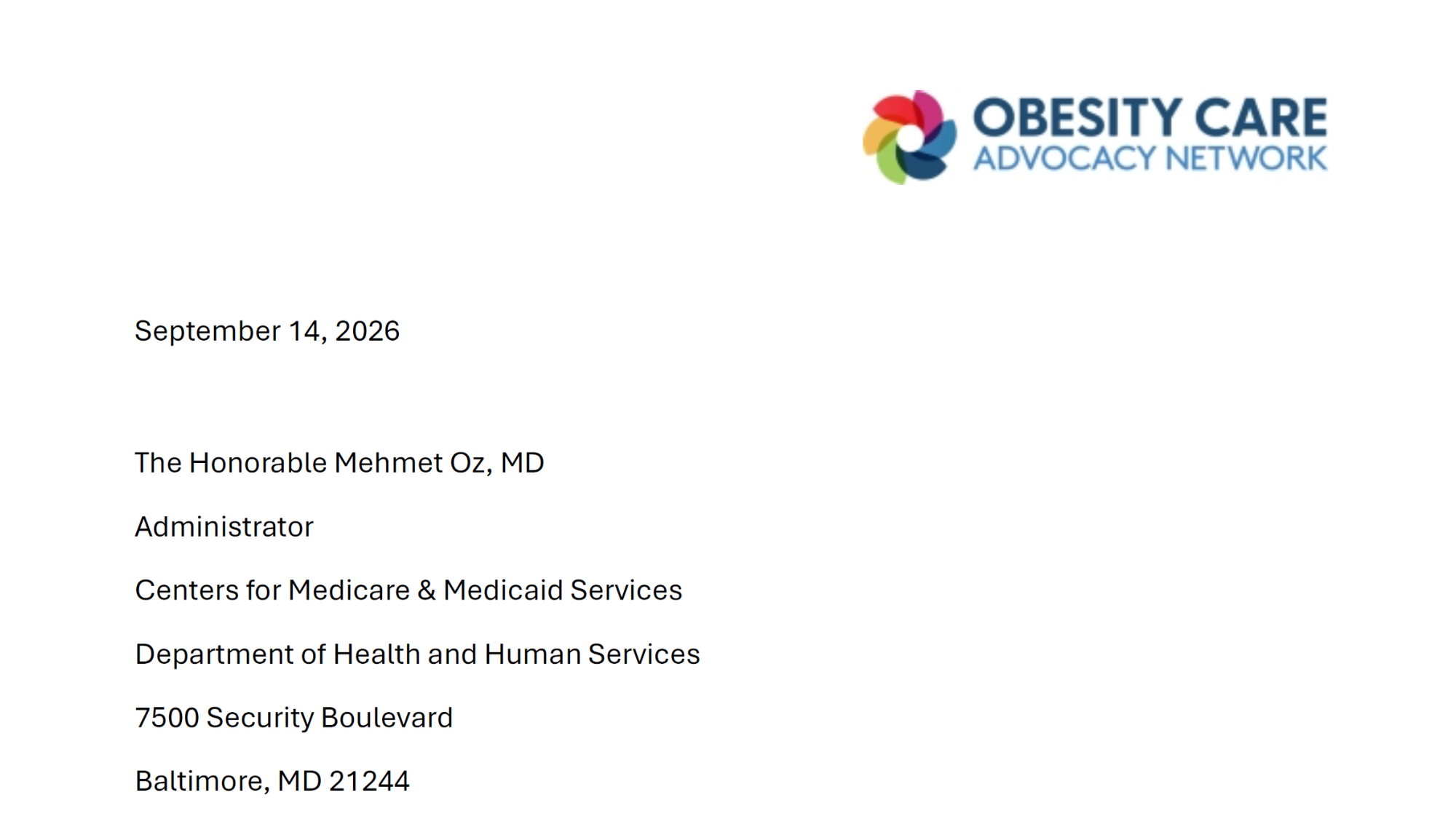 OCAN Comment to CMS Administrator Mehmet Oz on Primary Care and Chronic Disease Management Under the Physician Fee Schedule 