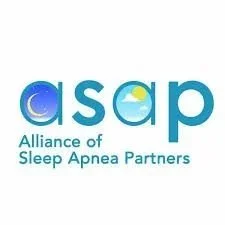  Logo of the Alliance of Sleep Apnea Partners featuring a stylized design representing sleep health awareness.
