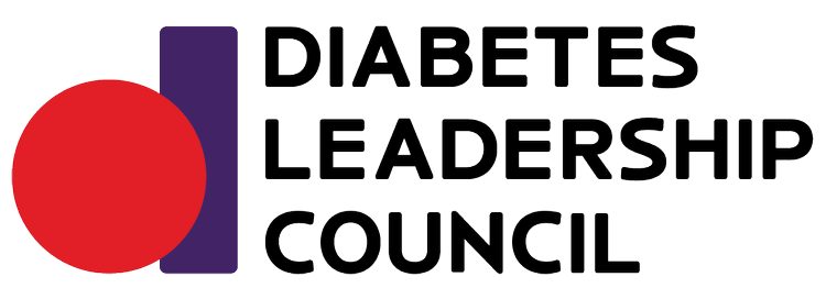  Logo of the Diabetes Leadership Council featuring a stylized representation of a diabetes awareness symbol.