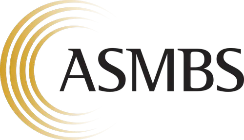 ASMBBS logo displayed prominently on a white background, featuring bold lettering and a modern design.
