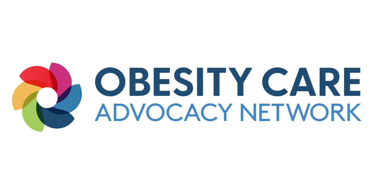 Logo of the Obesity Care Advocacy Network featuring a stylized design emphasizing health and community support.