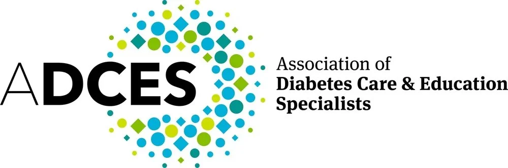 . Logo of the Association of Diabetes Care and Education Specialists, featuring a stylized representation of diabetes care.